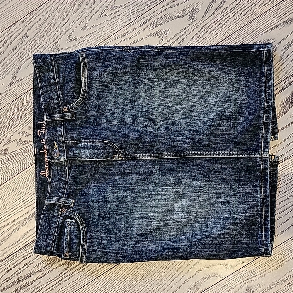 Abercrombie & Fitch Distressed Denim Skirt